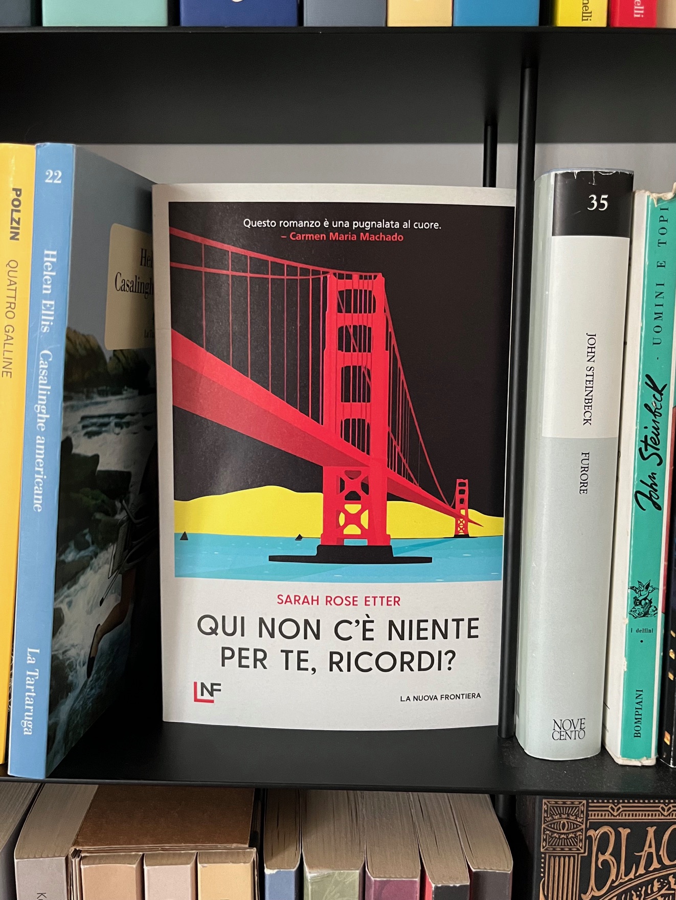 Il romanzo Qui non c'è niente per te, ricordi?. In copertina il ponte di San Francisco